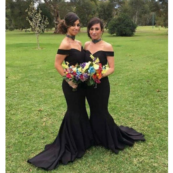 blue dress for baby girl Custom Made A Line V Neck Black Backless Prom Dresses, Black Backless –  morievent main image 0