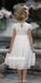 Cute A-line Lace Short Sleeve Tulle Wedding Flower Girl Dresses, FGD017