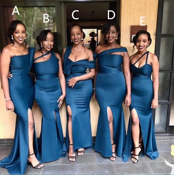 Mismatched Sexy Teal Mermaid Maxi Long Bridesmaid Dresses Online, WGM1 Wish Gown Mismatched Sexy Teal Mermaid Maxi Long Bridesmaid Dresses Online, WGM1 Wish Gown