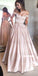Charming Off-shoulder A-line Long Prom Dresses PG1207