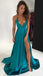 Sexy Simple Cheap Side Slit Halter Beach Long Prom Dresses, SG104