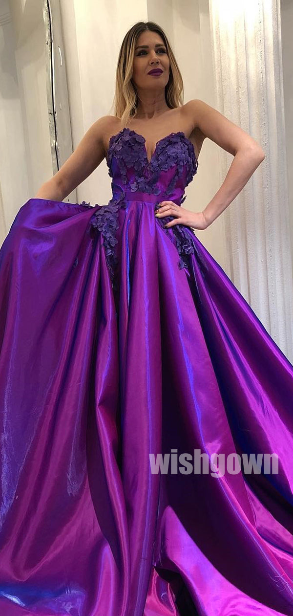 Sweetheart A-line Purple Long Prom Dresses PG1131 Wish Gown Sweetheart A-line Purple Long Prom Dresses PG1131 Wish Gown