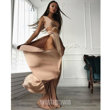 Popular Sexy Simple Side Slits Cheap Long Prom Dresses, MD1110