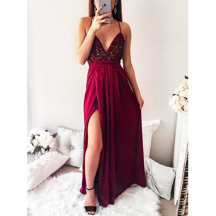 Simple Open Back Sexy Formal A Line Cheap Long Prom Dresses, SG102