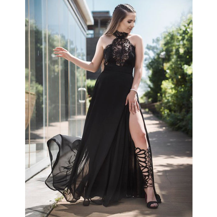 Buy black chiffon formal dress Free Shipping A line Black Chiffon Prom  Dresses sexy Long Formal Dresses 2017 Pageant Gowns 1926 on Luulla |  penteagle.org