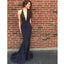 Cheap Simple Elegant Deep V Neck Mermaid Sexy Long Prom Dress, WG1132 - Wish Gown