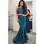Two Pieces Halter Mermaid Sexy Teal Long Prom Dresses, SG115