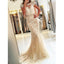 Charming Cap Sleeve Mermaid Pretty Open Back Long Prom Dress, PD0137 - Wish Gown