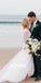 V-neck Long Sleeves Lace Organza Long Wedding Dresses WDH002