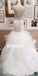 Elegant Cap Sleeve Mermaid Tulle Long Wedding Dresses WDH014