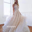 Gorgeous Spaghetti Strap Applique Lace Bridal Dresses WDH026