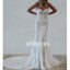 Floral Prints Sweetheart Mermaid Lace Long Bridal Dresses WDH035