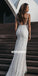 Elegant V-neck Spaghetti Strap Mermaid Applique Long Bridal Dresses WDH037