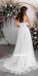 Simple V-neck Spaghetti Strap Tulle Long Wedding Dress WDH046