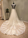 Sexy Seen Through Charming Applique Tulle Long Wedding Dresses, WG1227