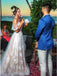 Charming Long Sleeve Mermaid Lace Elegant Cheap Open Back Wedding Dresses, BW154 - Wish Gown