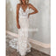 V-neck Mermaid Lace Tulle Long Wedding Dresses YH1121
