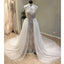 Cap Sleeves Affordable High Neck Modest Long Wedding Dresses, WG1237