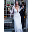 Long Sleeves V Neck Lace Charming Affordable Mermaid Long Wedding Dresses, WG674