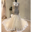 Gorgeous Long Sleeves High Neck Mermaid Long Wedding Dresses, WG1223