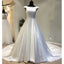 Cap Sleeves Simple Satin Open Back Lace Up Back Cheap Wedding Dress, WG698